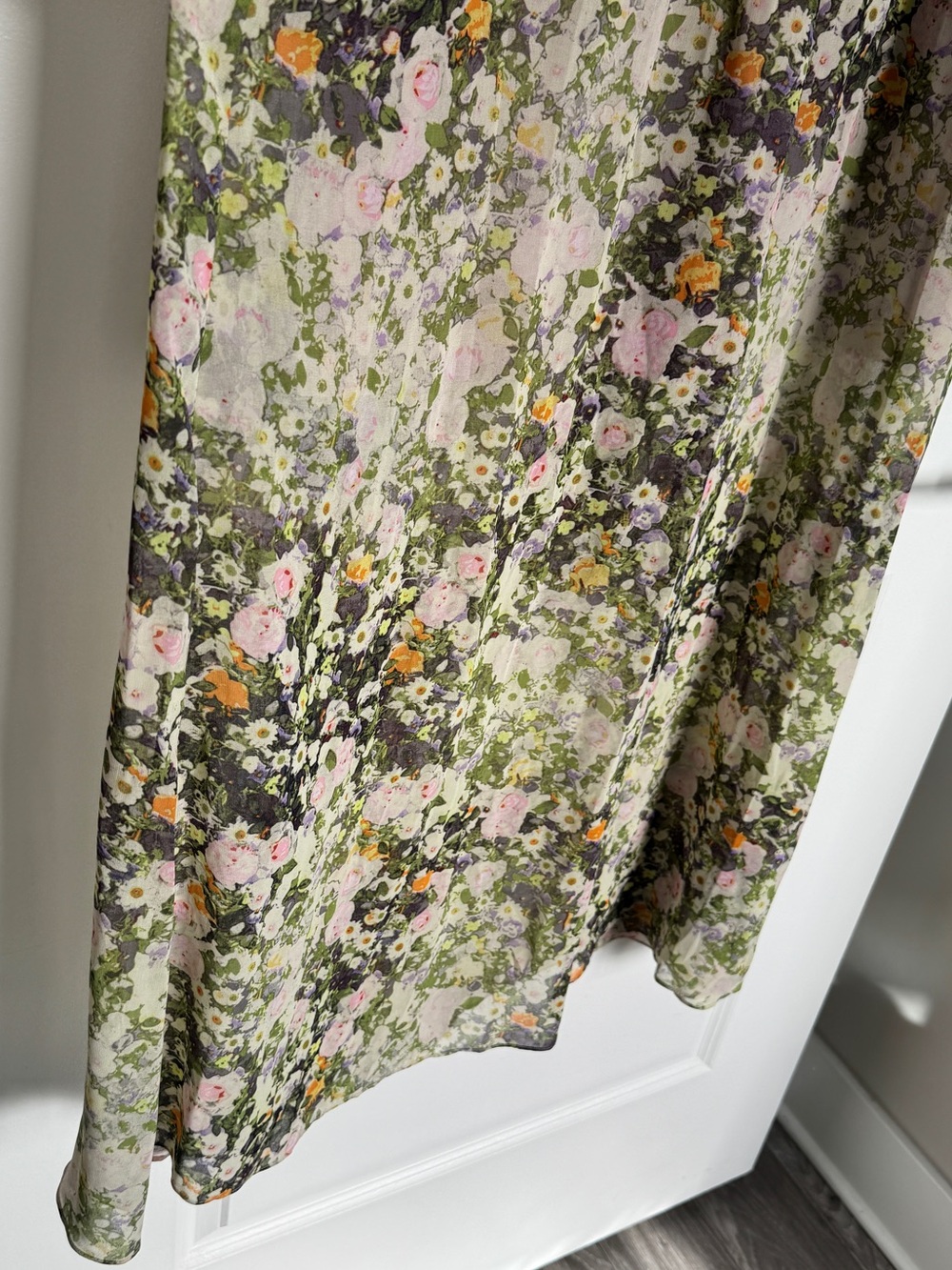 Vintage MADEWELL Maxi Dress Rare Watercolor Floral Garden Botanical Size 12 NWT - Picture 8 of 15